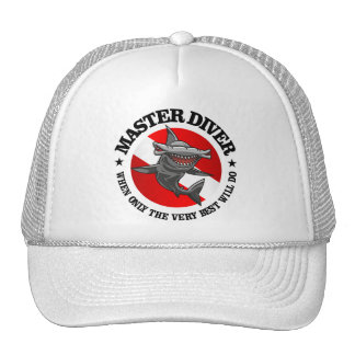 Dive Master Scuba Diver Hats And Dive Master Scuba Diver Trucker Hat 