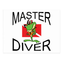 Master Diver SCUBA Postcards