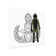 Master EOD Bomb Suit Stretched Canvas Print