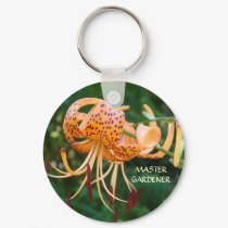 MASTER GARDENER Keychain TIGER LILY FLOWERS