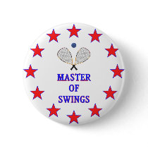 Master of Swings Racquetball Pinback Button