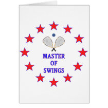 Master of Swings Racquetball Greeting Card