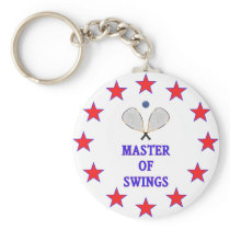 Master of Swings Racquetball Keychain