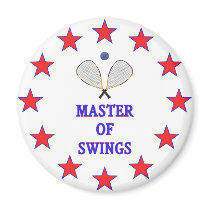 Master of Swings Racquetball Fridge Magnet