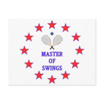 Master of Swings Racquetball Post Card