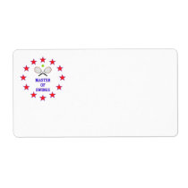 Master of Swings Tennis Personalized Shipping Label