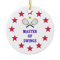 Master of Swings Tennis Christmas Tree Ornaments