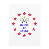 Master of Swings Tennis Postcard