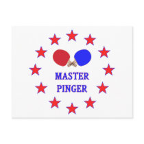 Master Pinger Ping Pong Post Cards