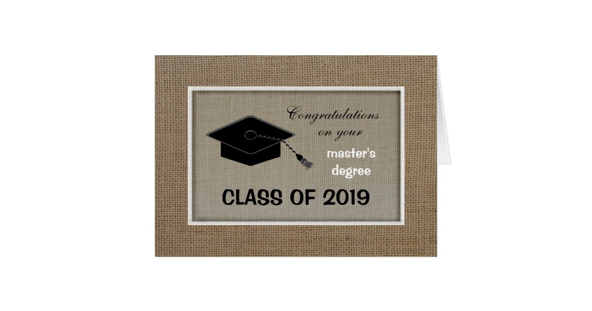 Masters Degree Graduation Card | Zazzle