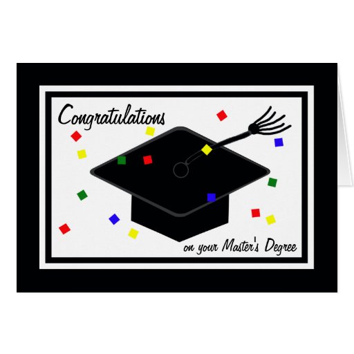 Masters Degree Graduation Card