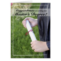 Master's Degree Graduation Congratulations cards