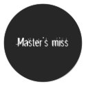 Master's miss Template stickers