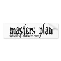 Masters Plan Sticker bumper stickers