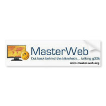 MasterWeb bumper sticker (deleted) bumper stickers