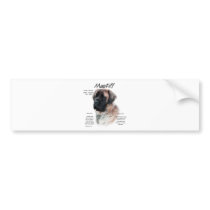 Mastiff (apricot/fluffy) History Design bumper stickers
