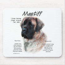 Mastiff (apricot/fluffy) History Design mousepads