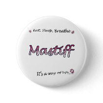 Mastiff Breathe pink Button buttons