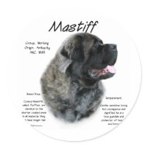 Mastiff (brindle fluff) History Design stickers by GreyWolfCreation Mastiff (brindle fluff) History Design stickers