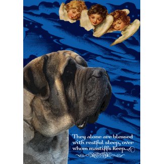Mastiff Engraving Card card
