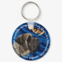 Mastiff Engraving Keychain keychain