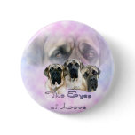 Mastiff Eyes of Love Button