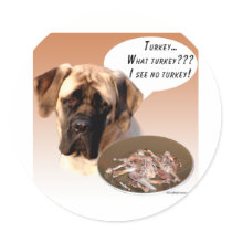 Mastiff (fawn) Turkey Sticker