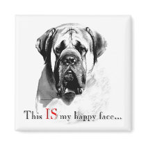 Mastiff Happy Face Magnet