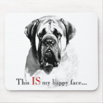 Mastiff Happy Face Mousepad
