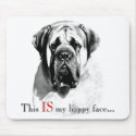 Mastiff Happy Face Mousepad by MastiffStuff Mastiff Happy Face Mousepad