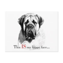 Mastiff Happy Face Postcard