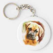 mastiff puppy portrait key chains