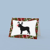 Mastiff Reindeer Christmas Card cards