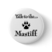 Mastiff Talk black Button