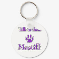 Mastiff Talk purple Keychain