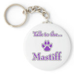 Mastiff Talk purple Keychain