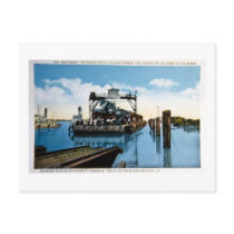 Mastodon Southern Pacific Railway Barge Post Card