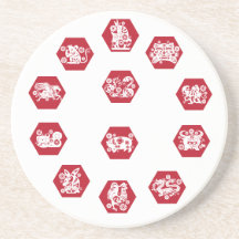 mat Chinese constellations Drink Coaster