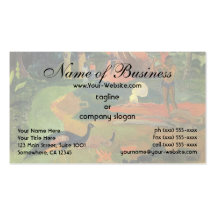 Matamoe (Landscape w Peacocks) by Paul Gauguin Business Card Template