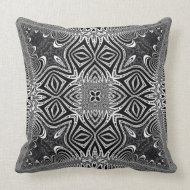 Matanya : Dark Silver Celtic Tribal Cushion Throw Pillows