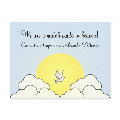 Match Made in Heaven Save the Date Postcard