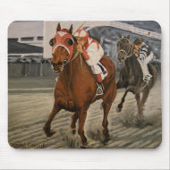 Match Race - Seabiscuit vs War Admiral Painting Mouse Pad