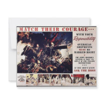 Match Their Courage invitations by ww2posters Match Their Courage invitations