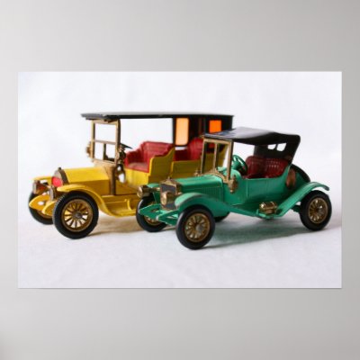 Matchbox Cars Print by SuRi_Photography. 1907 Peugeot, 1911 Maxwell Roadster