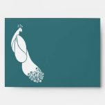Matching A7 Art Deco Peacock Envelopes