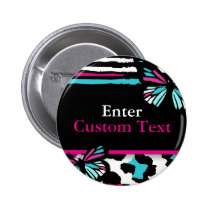 Matching Butterfly Animal Print Buttons buttons