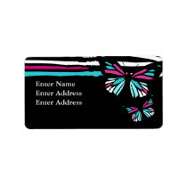 Matching Butterfly Animal Print Mailing Labels labels