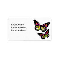 Matching Butterfly Mailing Labels - White labels