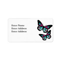 Matching Butterfly Mailing Labels - White labels