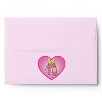 Matching Envelope: Ballet Shoes in Heart